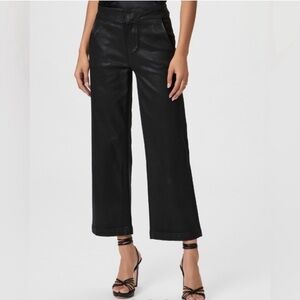Paige Nellie black wide leg culottes Jean